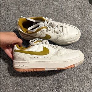 Nike Cream and Gold Sneakers size 7.5